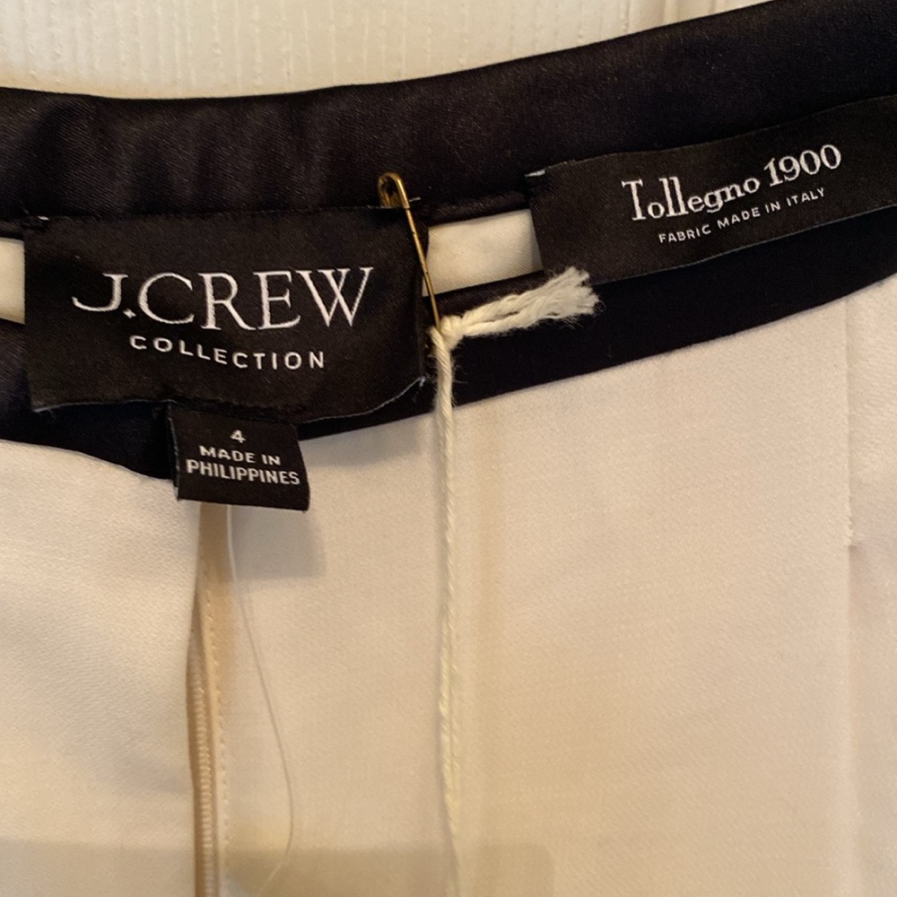 JCrew Collection pleated tuxedo wide leg pants; size 4; NWT - Picture 9 of 12